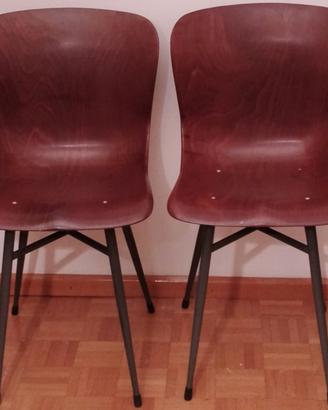 Coppia sedie modernariato 15704/II Pagholz