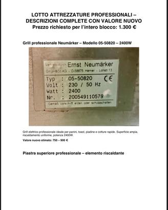 Attrezzature da banco