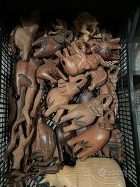 Elefantini legno e altri animali