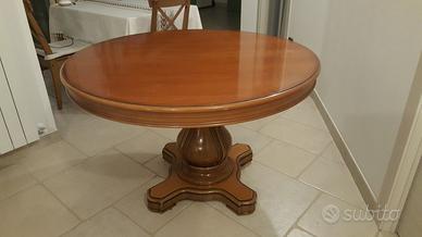 Tavolo rotondo in legno allungabile