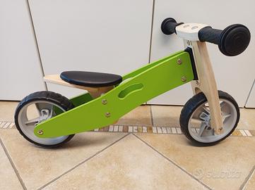 Balance Bike 2 in 1 in legno – bici senza pedali