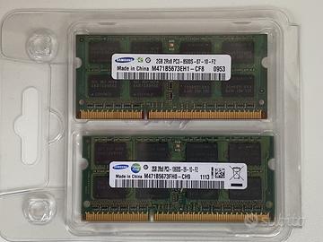 4GB RAM SODIMM DDR3 (2x2GB) PC3-8500S