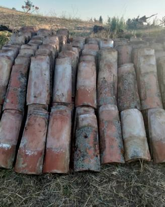 Tegole copertura tetto - coppi siciliani antichi