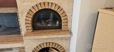 caminetto con forno pizza