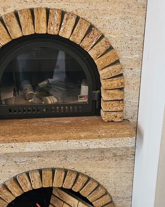 caminetto con forno pizza