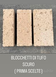 BANCALI DI BLOCCHETTI DI TUFO SCURO ( LEGGERE )