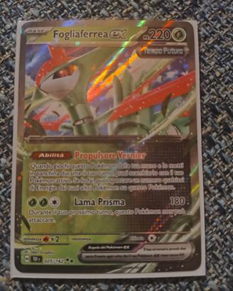 Carta Pokemon 025/162 Fogliaferrea ex