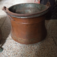 Pentola in rame con manico