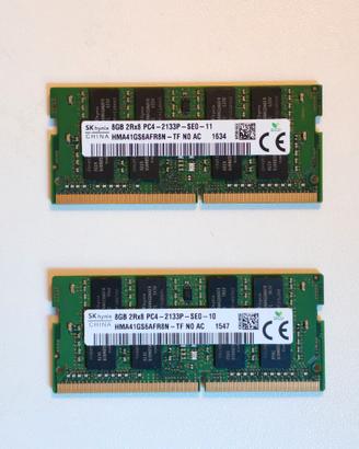 2x8GB Ram SK Hynix DDR4 PC4-2133P Sodimm (16GB)