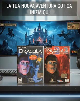 DVD PC Game Dracula 1 e 2 Classici Avventura lotto