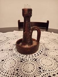 PORTACANDELE IN LEGNO LAVORATO A MANO