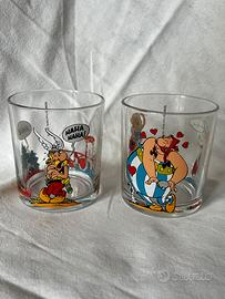 Coppia bicchieri Nutella Asterix 1995