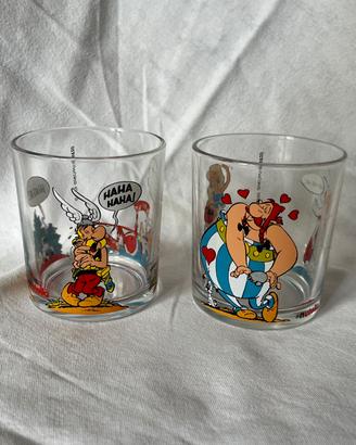 Coppia bicchieri Nutella Asterix 1995