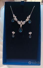 SWAROVSKI "Blues Set" – Collier + Orecchini NUOVI
