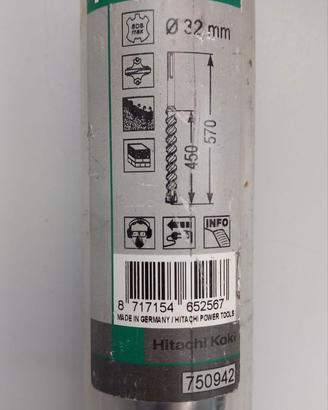 Punta SDS max Hitachi widia diam. 32x570mm