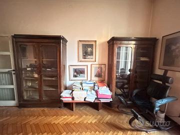 Coppia vetrine librerie gemelle  antiquariato 800