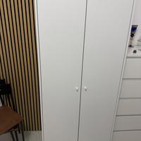 Armadio IKEA KLEPPSTAD bianco – 2 ante – 3 mensole