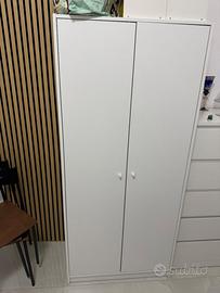 Armadio IKEA KLEPPSTAD bianco – 2 ante – 3 mensole