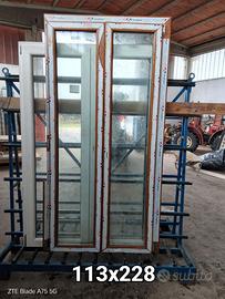 Finestra in PVC  grandi dimensioni colore legno