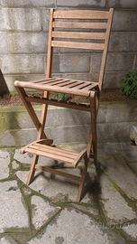 sedia pieghevole alta " RE GARDEN" da interno ed e