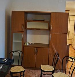 mobile libreria / cucina con frigo integrato 