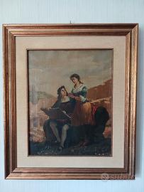 Quadro olio Tintoretto La Fornarina copia 900