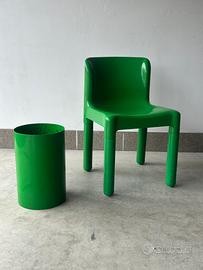 Set sedia e cestino Kaerell vintage verde