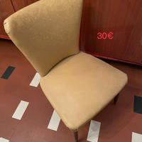 Poltrona Vintage da camera in pelle beige