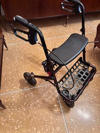 Deambulatore rollator 4 ruote con cestino Wimed