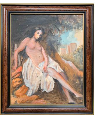 Dipinto Nudo di donna con cornice  Misura 42x53