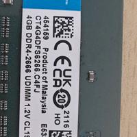 ram crucial ddr4  4gb