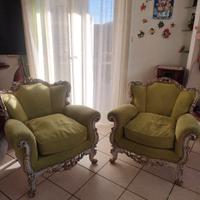 2 poltrone stile barocco veneziano