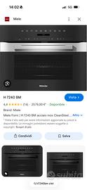 Forno combinato microonde miele H7240BM inox nuovo