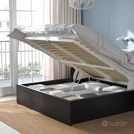 Letto contenitore MALM + materasso nero