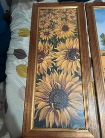 Set 2 quadri con girasoli