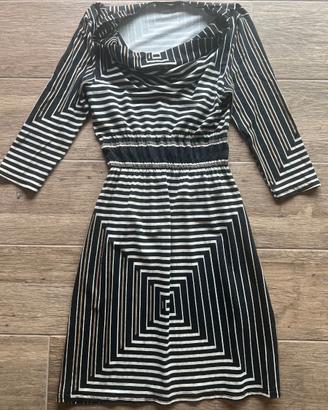 Abito Donna Optical Bianco Nero AlanRed Tg L