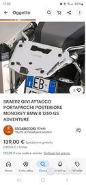 piastra topcase GIVI SRA 5112 BMW GS 1200/1250 ADV