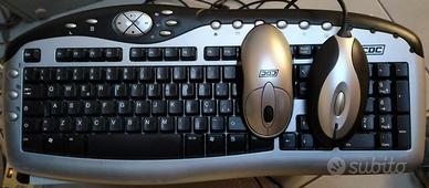 Tastiera multimediale e mouse ottico ALL WIRELESS