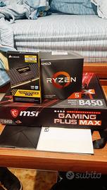 Scheda madre MSI B450 + CPU Ryzen 5  + RAM 32Gb