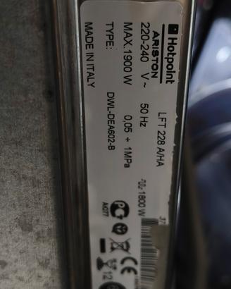 Lavastoviglie LFT228A Ariston per ricambi