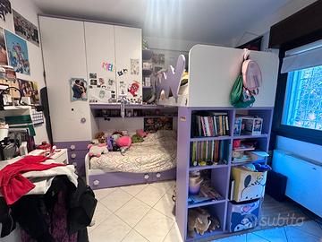 Cameretta completa con 2 letti e armadio