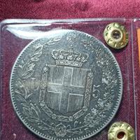 Regno d' Italia 5 Lire scudo 1879 in argento 