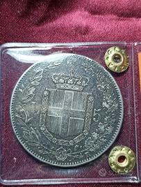 Regno d' Italia 5 Lire scudo 1879 in argento 
