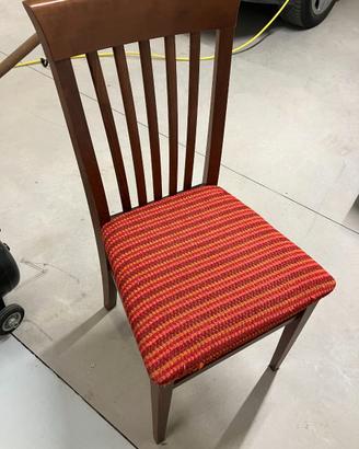 sedia imbottita legno massello n° 4 pezzi