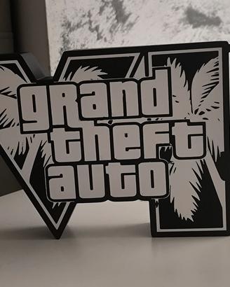 Lampada Led Logo GTA VI  Insegna Lightbox