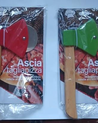 2 tagliapizza con impugnatura in bamboo