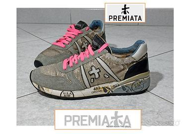 Sneakers Premiata donna n.38 Pelle e Glitter