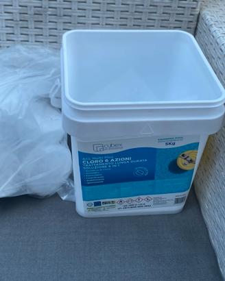 cloro piscina 6 azioni in pastigle da 200gr