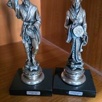 coppia statuette in argento 