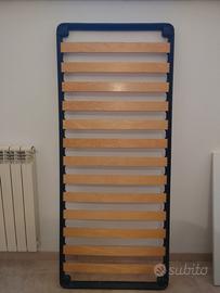 Rete a doghe singola con piedi  80x190 cm
